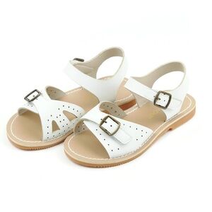 L’Amour girls white buckle sandal